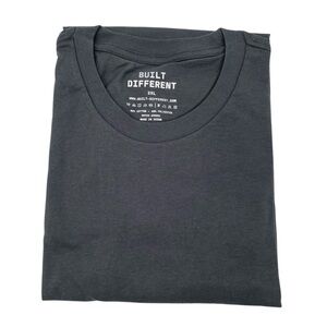 NEW Built Different Crew T-shirt Men's Size 2XL Carbon Grey Butter Soft Cotton